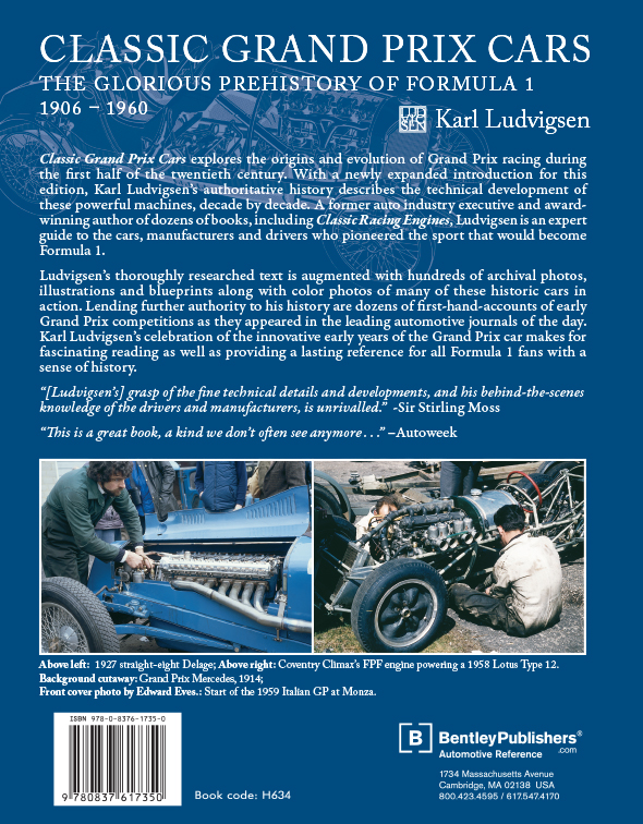 Classic Grand Prix Cars by Karl Ludvigsen back cover